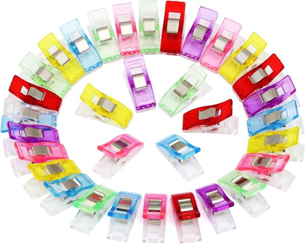 GWHOLE 60 Clips de Costura Pinzas Costura de Colores -27 x 10mm Clips Plástico para Coser, Hacer Colchas, Clips Manualidad, Trabajos de Tejido - Image 3