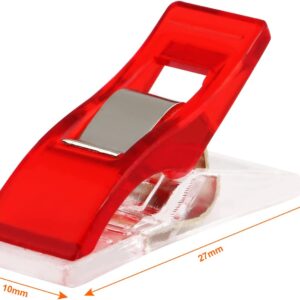 GWHOLE 60 Clips de Costura Pinzas Costura de Colores -27 x 10mm Clips Plástico para Coser, Hacer Colchas, Clips Manualidad, Trabajos de Tejido