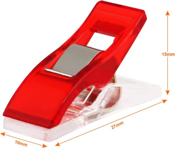 GWHOLE 60 Clips de Costura Pinzas Costura de Colores -27 x 10mm Clips Plástico para Coser, Hacer Colchas, Clips Manualidad, Trabajos de Tejido - Image 2